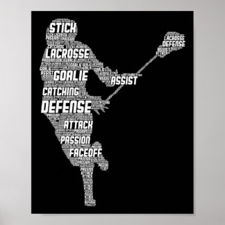 Lacrosse Player Youth Kids Men Boys 1 Poster