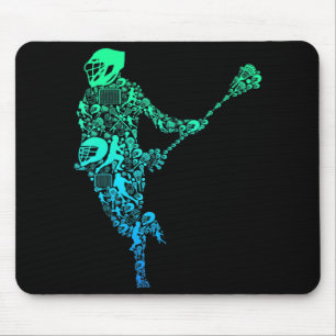 Lacrosse Player Youth Men Boys Kids  Mouse Pad