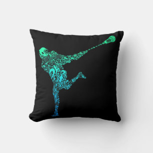 Lacrosse Player Youth Men Kids Boys  Cushion