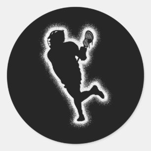 Lacrosse Players Kids Boys Youth Lacrosse Classic Round Sticker