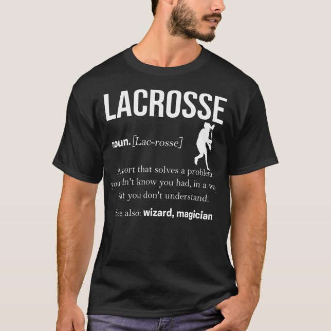 Lacrosse Players Throw Cue Ball Lax Crossstick (12 T-Shirt (Front)