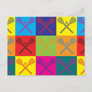 Lacrosse Pop Art Postcard