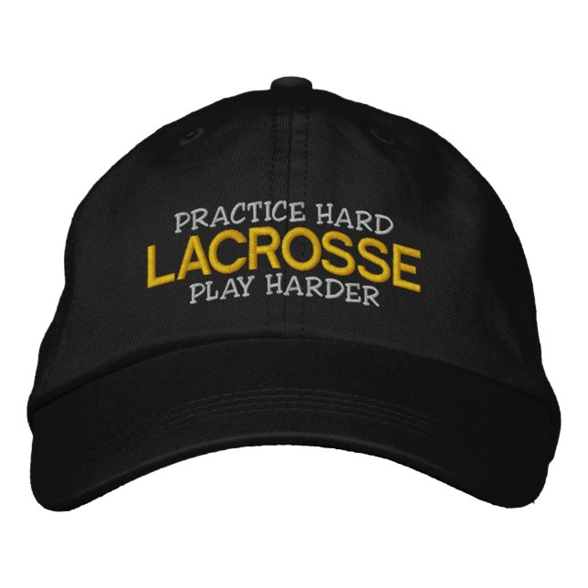 Lacrosse "Practice Hard Play Harder" Embroidered Hat (Front)