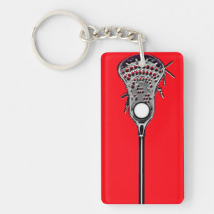 Lacrosse Red Team Key Ring