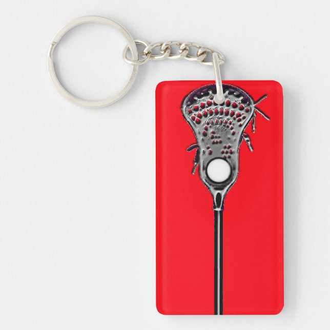 Lacrosse Red Team Key Ring (Front)