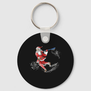 Lacrosse Santa Christmas Cool Lax Sport Ugly X-mas Key Ring
