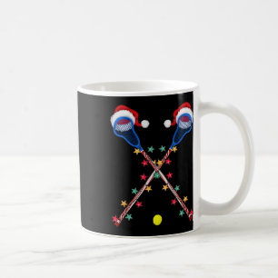 Lacrosse Santa Hat Christmas Lights Funny Sport Lo Coffee Mug
