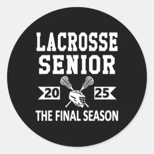 Lacrosse Senior 2025 High School Senior Night Grad Classic Round Sticker