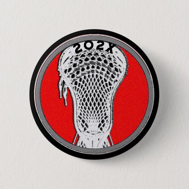 Lacrosse Senior Night 6 Cm Round Badge (Front)