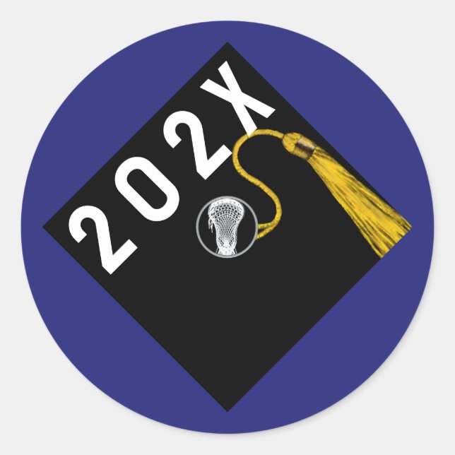 Lacrosse Senior Night Classic Round Sticker (Front)