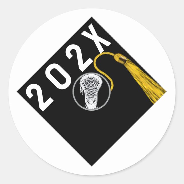Lacrosse Senior Night Graduation Square Sticker (Front)