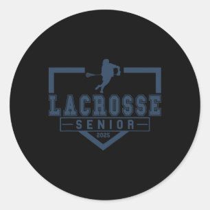 Lacrosse Senior Night Lacrosse Senior 2025 Graduat Classic Round Sticker