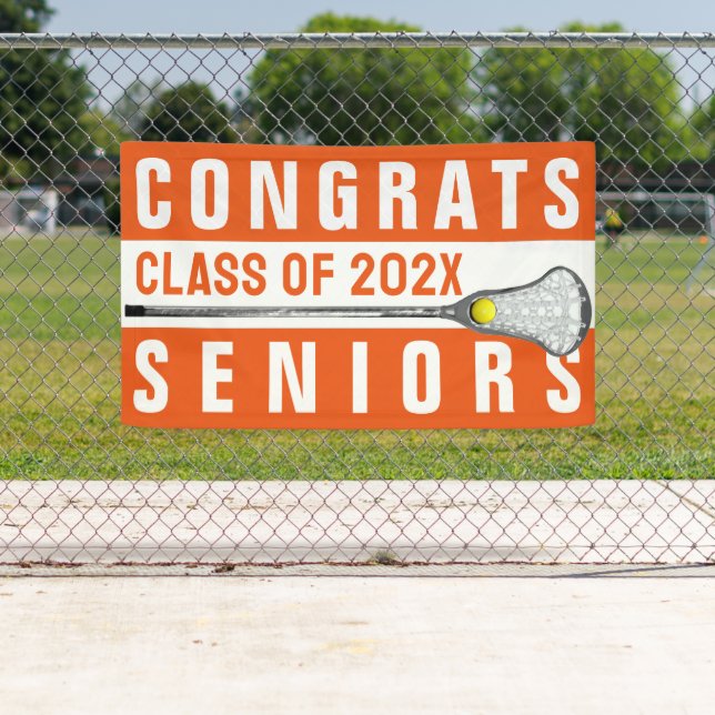 Lacrosse Senior Night Orange Banner (Insitu)