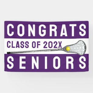Lacrosse Senior Night Purple Banner