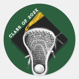Lacrosse Seniors Graduation Classic Round Sticker
