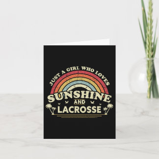 Lacrosse Shirt. A Girl Who Loves Sunshine And Lacr Card
