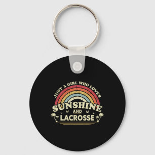 Lacrosse Shirt. A Girl Who Loves Sunshine And Lacr Key Ring