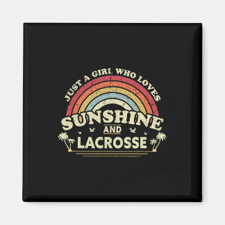 Lacrosse Shirt. A Girl Who Loves Sunshine And Lacr Magnet