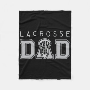 Lacrosse Shirt For Dad Lax Stick Head Father's Day Fleece Blanket