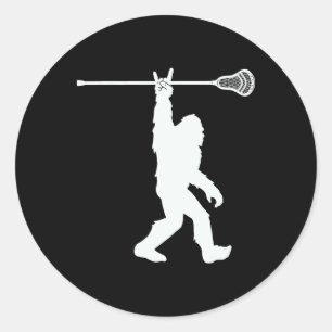 Lacrosse-shirt Vintage Lax Bigfoot Sasquatch Youth Classic Round Sticker