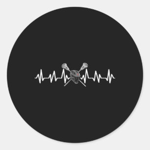 Lacrosse Shirts Mens Lacrosse Player Lax Stick 3 Classic Round Sticker
