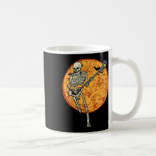 Lacrosse Skeleton Full Moon Sports Halloween Men W Coffee Mug