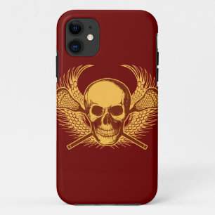 Lacrosse Skull iphone 5 case - Red