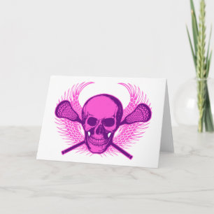 Lacrosse Skull - Purple Card