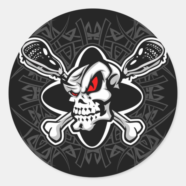 Lacrosse Skull Stickers (Front)