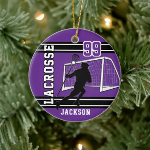 Lacrosse 🥍 Sport - Purple Ceramic Ornament