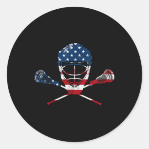 Lacrosse Sport Stick Funny Lax Player Love Perfect Classic Round Sticker
