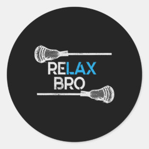 Lacrosse Sport Stick Funny Lax Player Love Perfect Classic Round Sticker