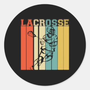 Lacrosse Sport Stick Funny Lax Player Love Perfect Classic Round Sticker