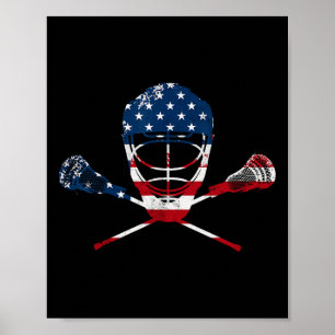 Lacrosse Sport Stick Funny Lax Player Love Perfect Poster