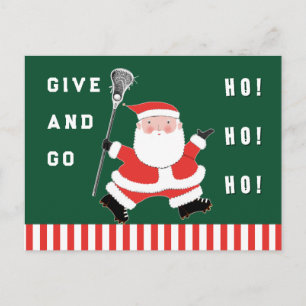 Lacrosse Sports Christmas Holiday Postcard