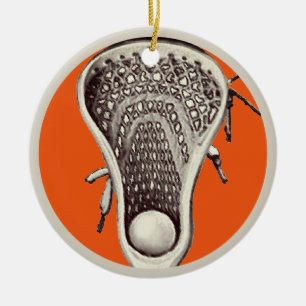 Lacrosse Sports Collectable Ceramic Ornament