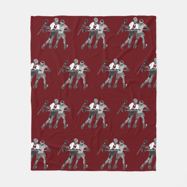 Lacrosse Sports Fleece Blanket (Front)