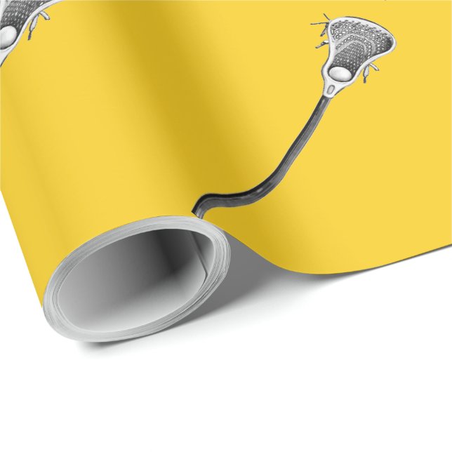Lacrosse Sports Gift Wrapping Paper (Roll Corner)