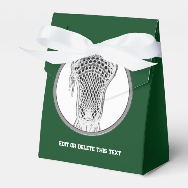 Lacrosse Sports Green Favour Box (Front Side)