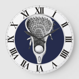 Lacrosse Sports Large Clock