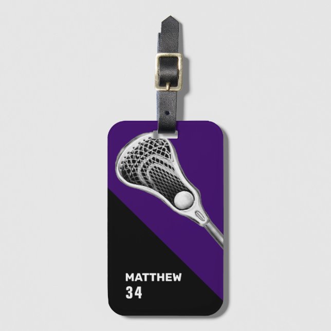 Lacrosse Sports Luggage Tag (Front Vertical)