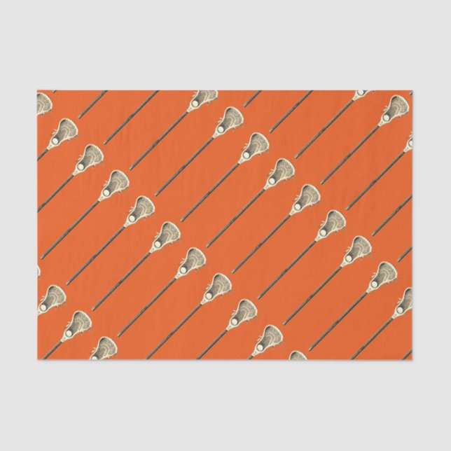 Lacrosse Sports Orange Tissue Paper (Front)