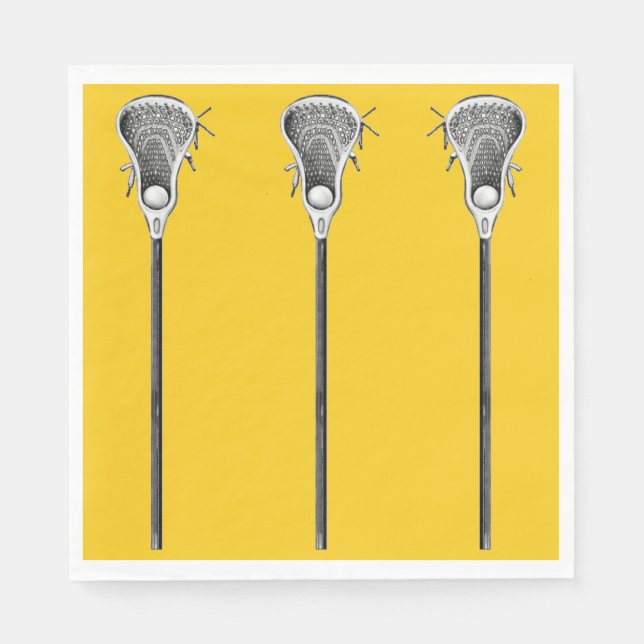 Lacrosse Sports Party Napkin (Front)