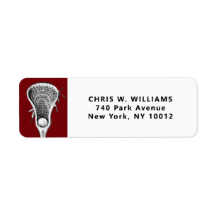 Lacrosse Sports Return Address Label