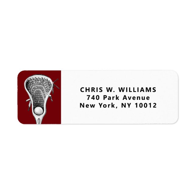 Lacrosse Sports Return Address Label (Front)