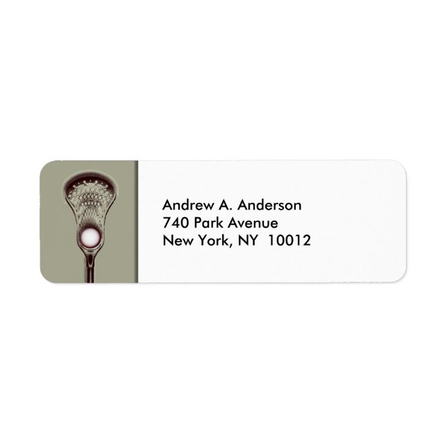 Lacrosse Sports Return Address Label (Front)