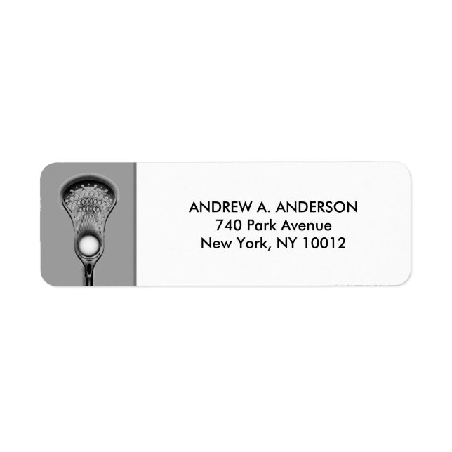 Lacrosse Sports Return Address Label (Front)