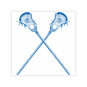 Lacrosse Sports Self-inking Stamp
