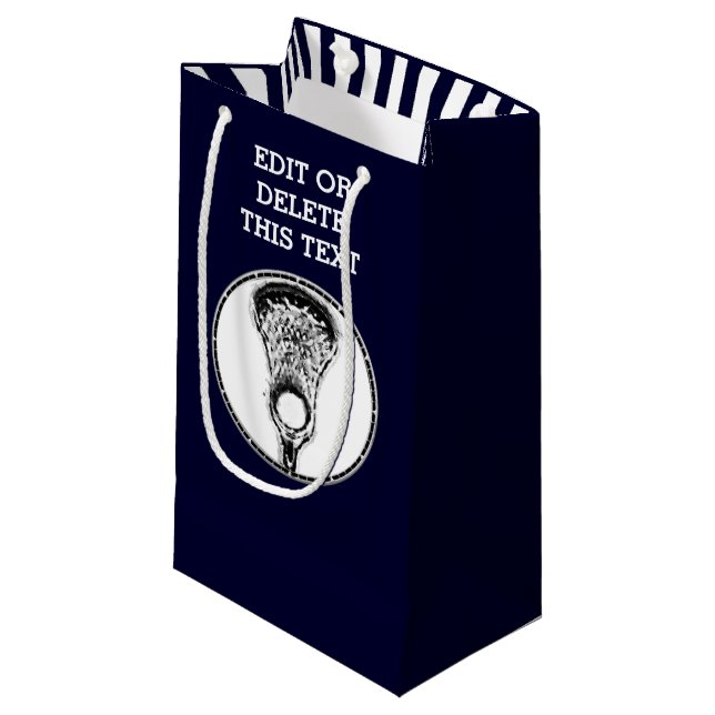 Lacrosse Sports Small Gift Bag (Front Angled)