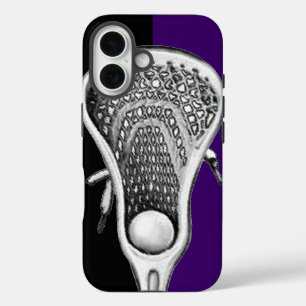Lacrosse Sports Team Purple iPhone 16 Case